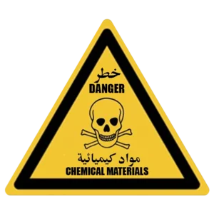 Aluminum Chemical Hazard Warning label Plate (20cm)