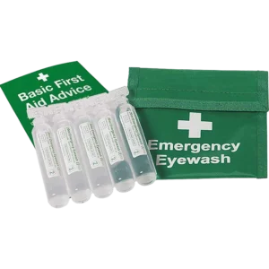 Emergency Eyewash Belt Wallet with 5 x 20 ml Eyewash Bottles– E411
